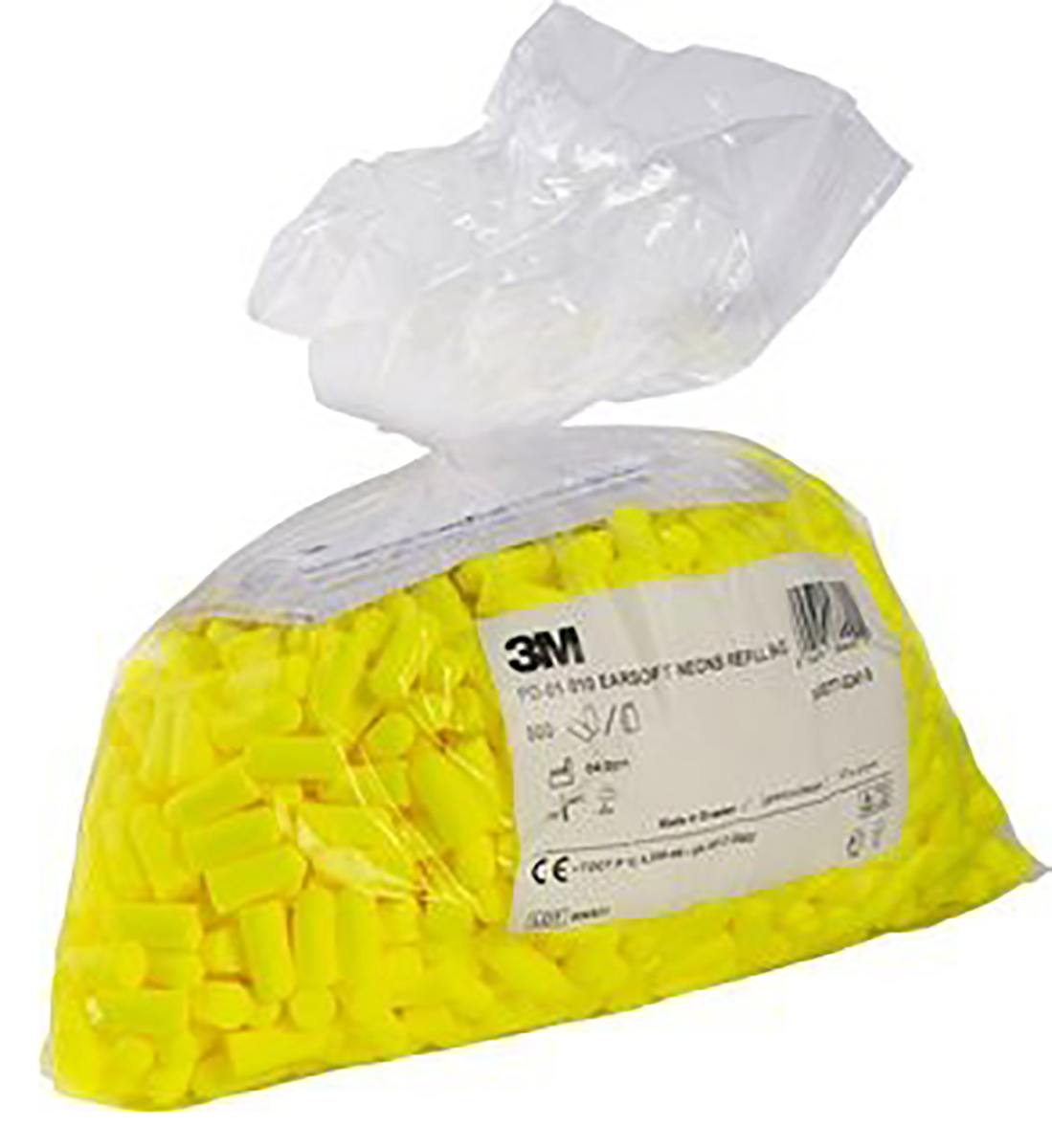 3M E.A.R Soft Yellow Neons Series Yellow Disposable Uncorded Ear Plugs, 34dB Rated, 500 Pairs