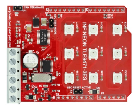 Infineon SBC-SHIELD-TLE9471 DC-DC Converter for TLE9471-3ES for Arduino