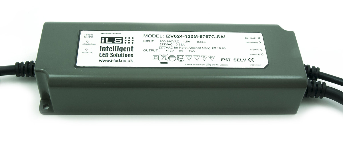 ILS LED Driver, 24V Output, 120 W Output, 5A Output, Constant Voltage Dimmable