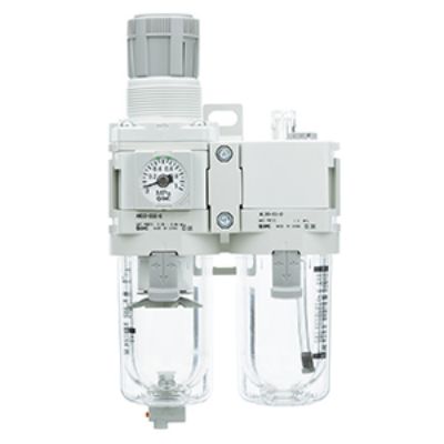 SMC G 1/4 FRL Assembly, None Drain, 5μm Filtration Size