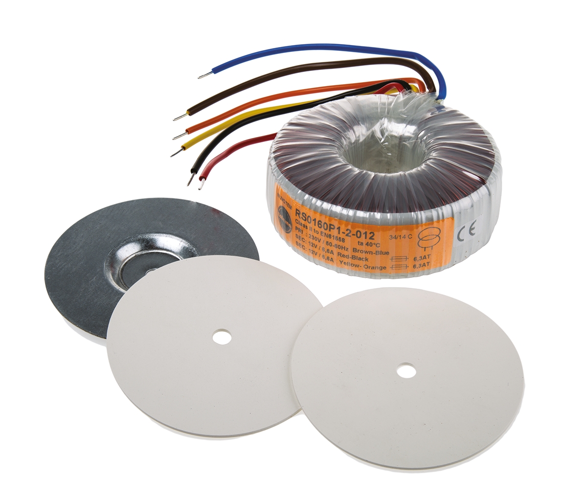 Nuvotem Talema 230V ac, 2 x 12V ac Toroidal Transformer, 160VA 2 Output