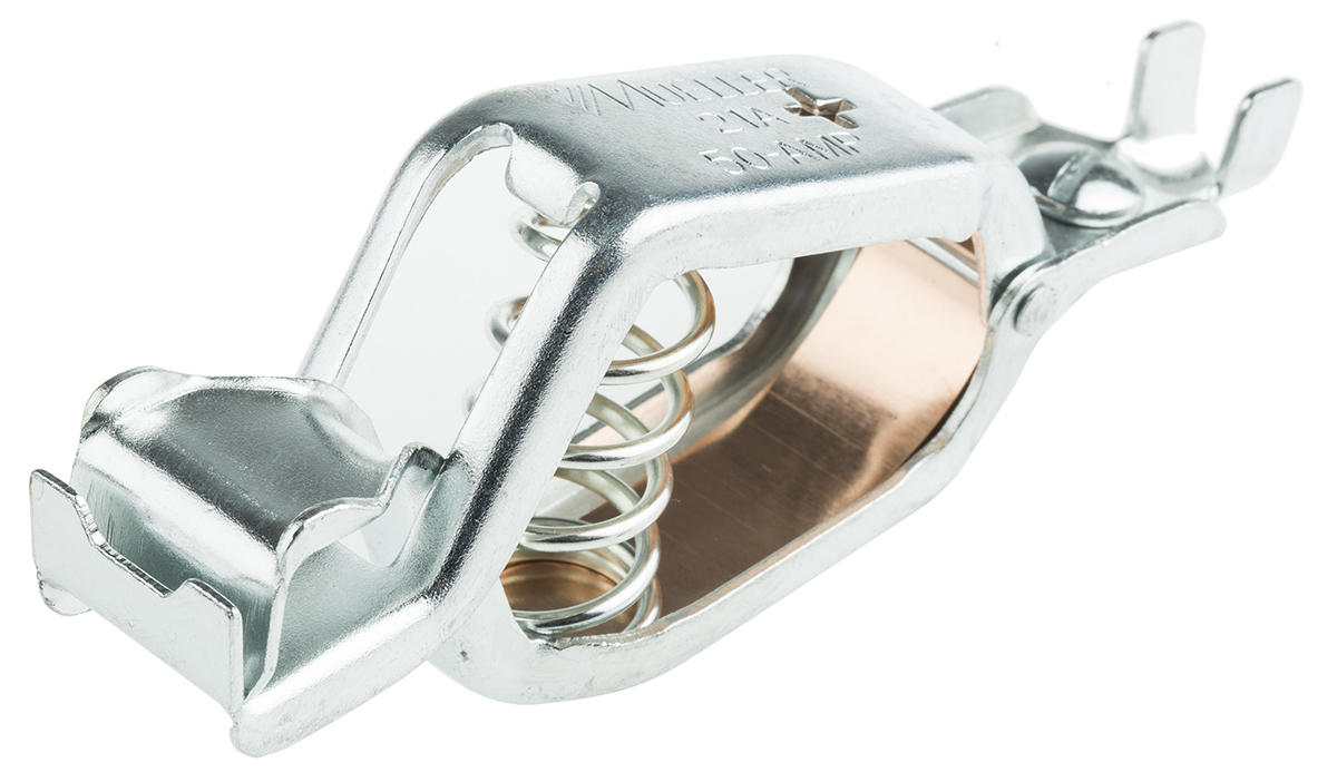 Mueller Electric Crocodile Clip, Zinc-Plated Steel Contact, 50A
