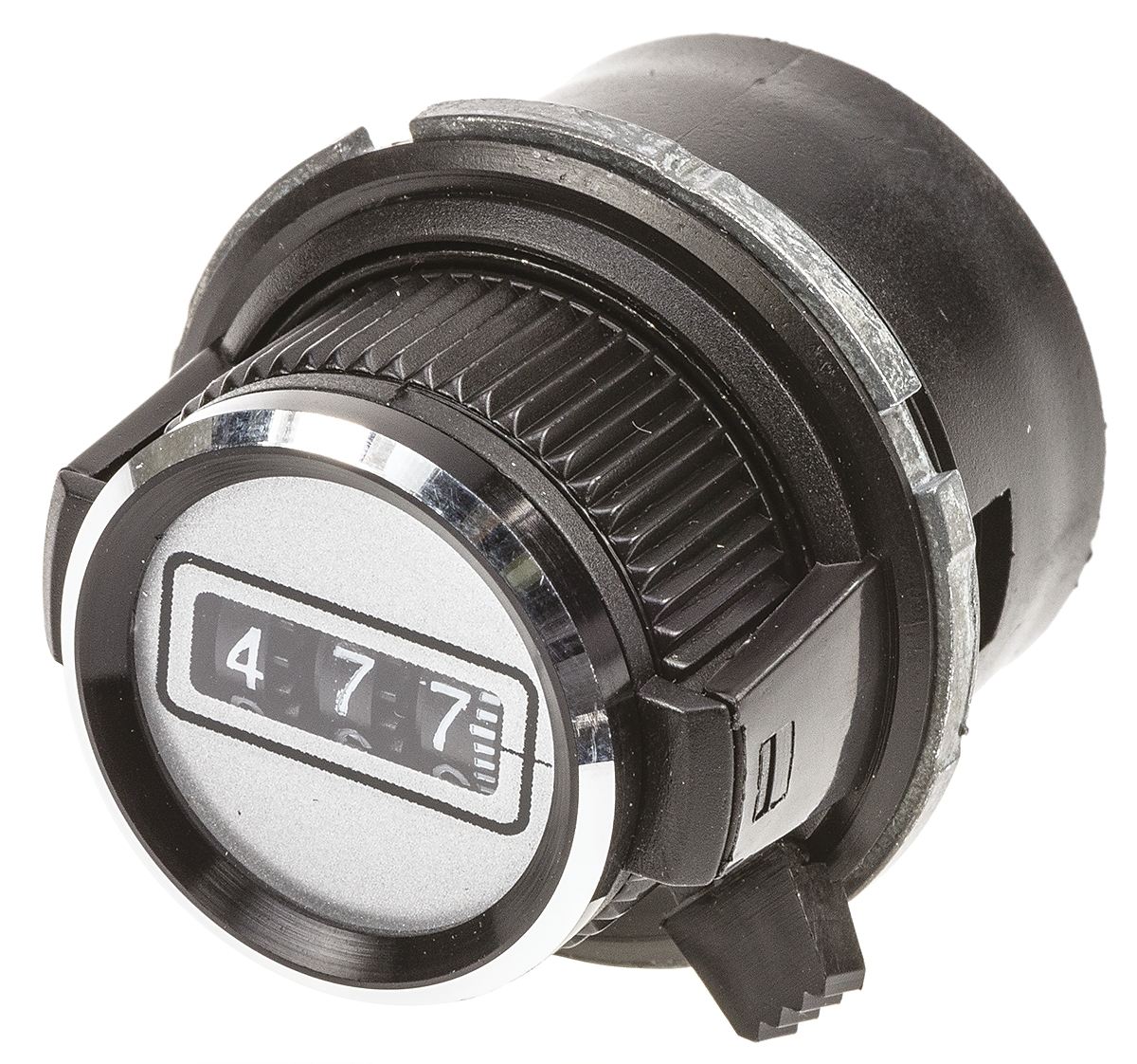 Vishay 30.6mm Black Potentiometer Knob for 6.35mm Shaft Splined, 26A21B10