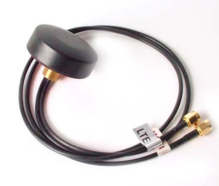 Siretta TANGO43/2.5M/SMAM/SMAM/RP/S/S/17 Puck Multiband Antenna with SMA Connector, 4G (LTE), WiFi