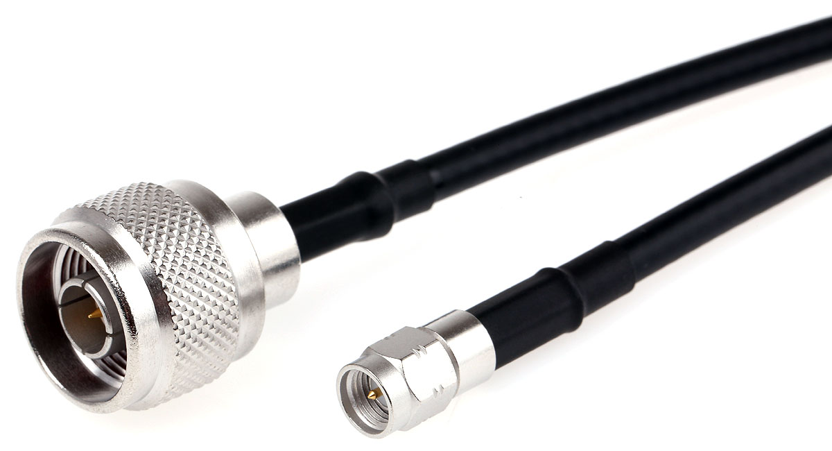 Radiall Cable Assembly Series Male Type N to Male SMA, 1 m 50 Ω