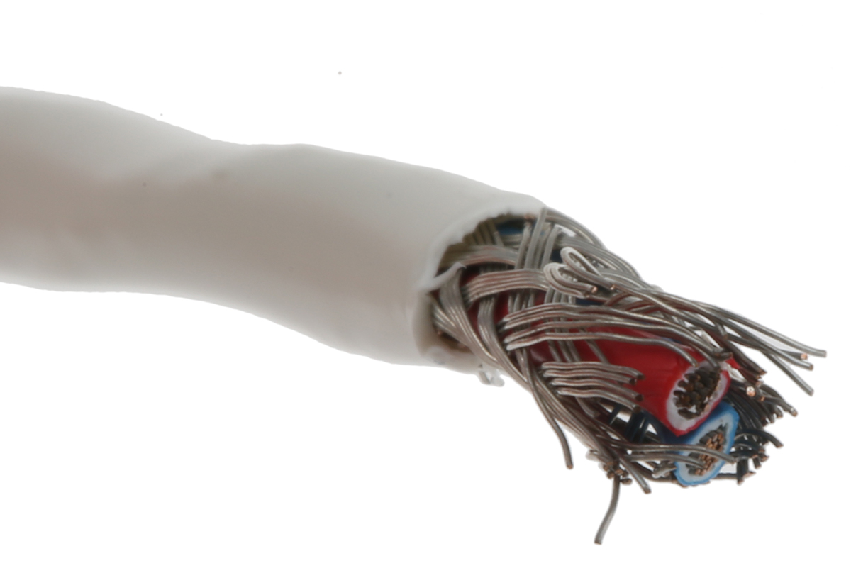 TE Connectivity SPEC44 Series Data Cable, 1 Pairs, 2 Cores, 0.38 mm², Screened, 22 AWG, 100m, Screened Shield, Type 44