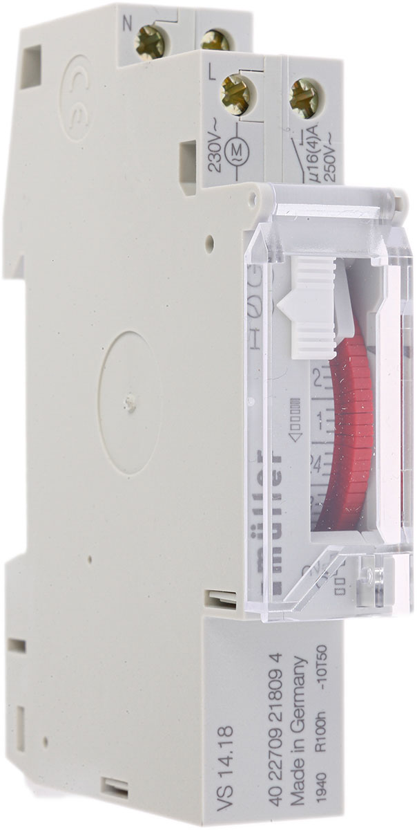 Muller Analogue DIN Rail Time Switch 230 V ac, 1-Channel