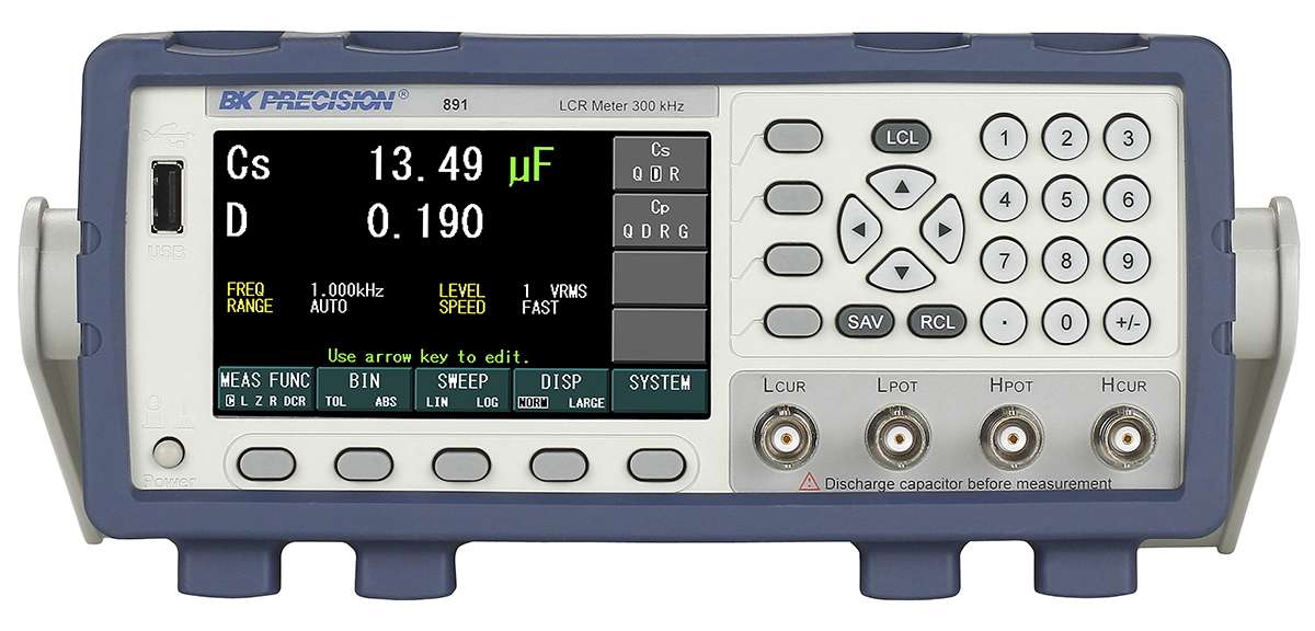 BK Precision 891 Bench LCR Meter 100mF, 100 MΩ, 9999H