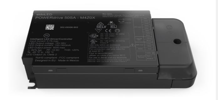 eldoLED LED Driver, 2 To 55V Output, 50W Output, 150 → 1400mA Output, Constant Current Dimmable