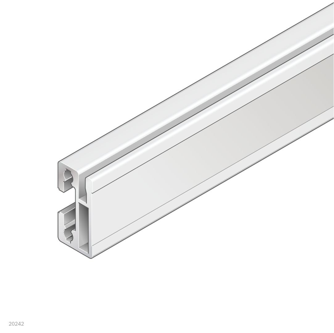 Bosch Rexroth Black Square Tube, 30 x 15 mm, 8mm Groove, 3m Length, Suspension profile L3000 ESD Square, Series 384255