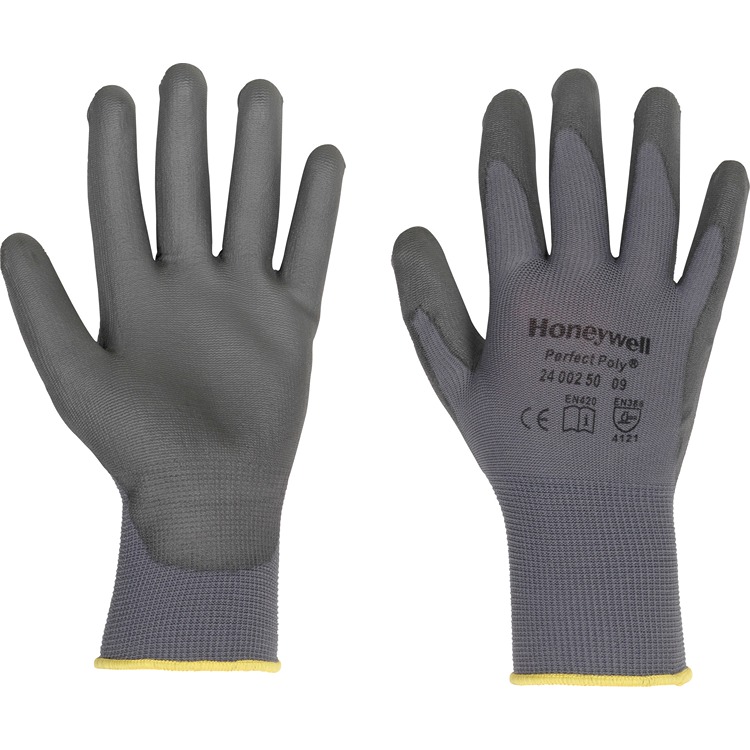 Honeywell Safety 2400250 Grey Polyamide Work Gloves, Size 8, Polyurethane Coating