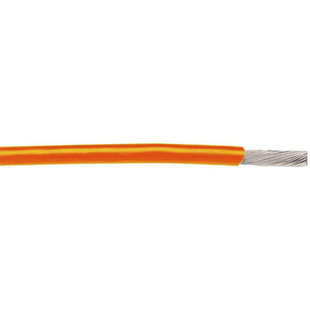 Alpha Wire Hook-up Wire TEFLON Series Orange 0.33 mm² Hook Up Wire, 22 AWG, 19/0.16 mm, 30m, PTFE Insulation, 5855 OR005