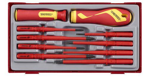 Teng Tools Insulated Screwdriver Blade Set TT1 10 Pieces