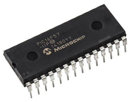 Microchip PIC16F57-I/P, 8 bit PIC, PIC16F57 Microcontroller, 20 MHz, 3kB FLASH, 28-Pin PDIP