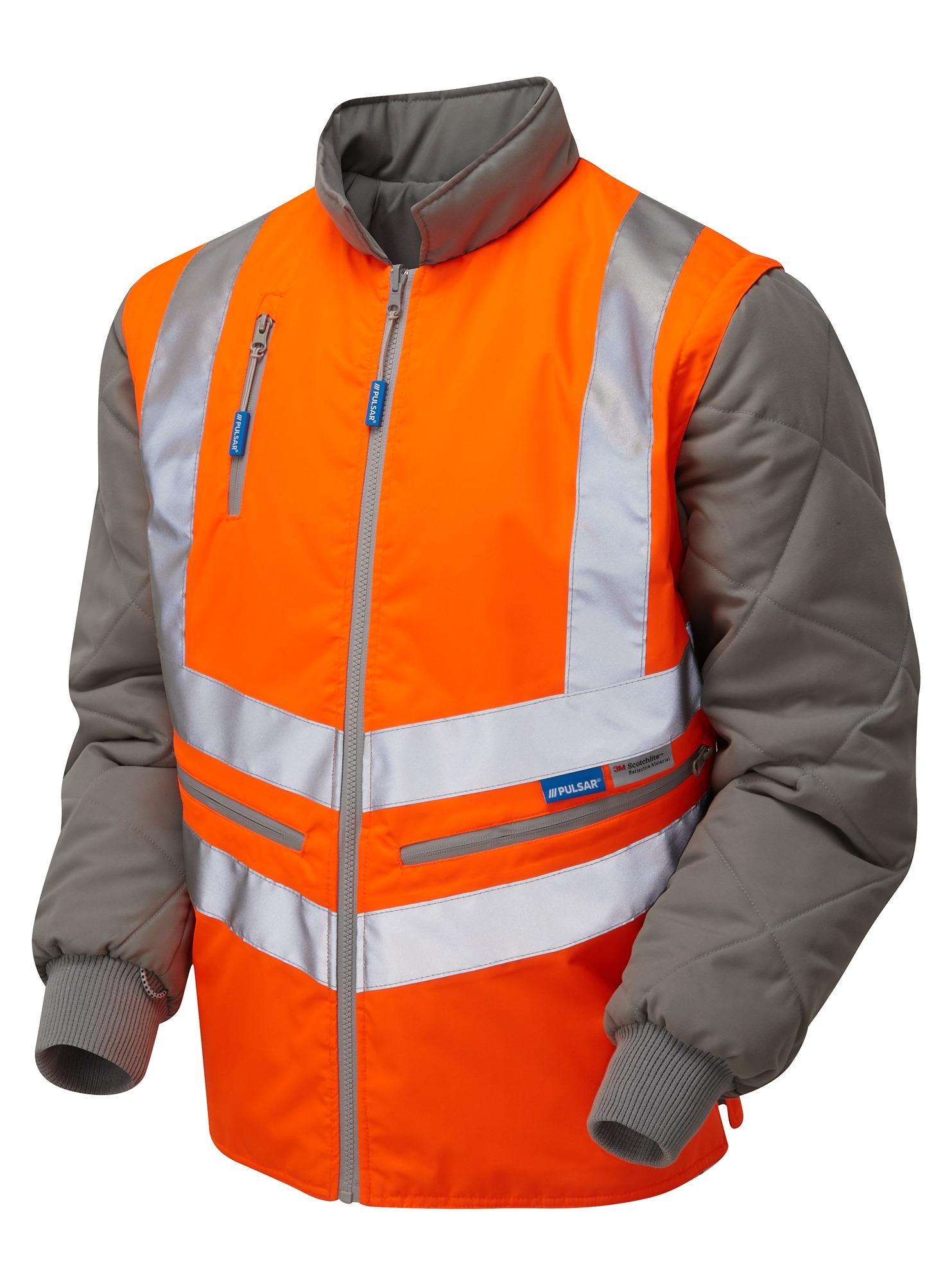 PULSAR Orange Breathable Hi Vis Bodywarmer, M