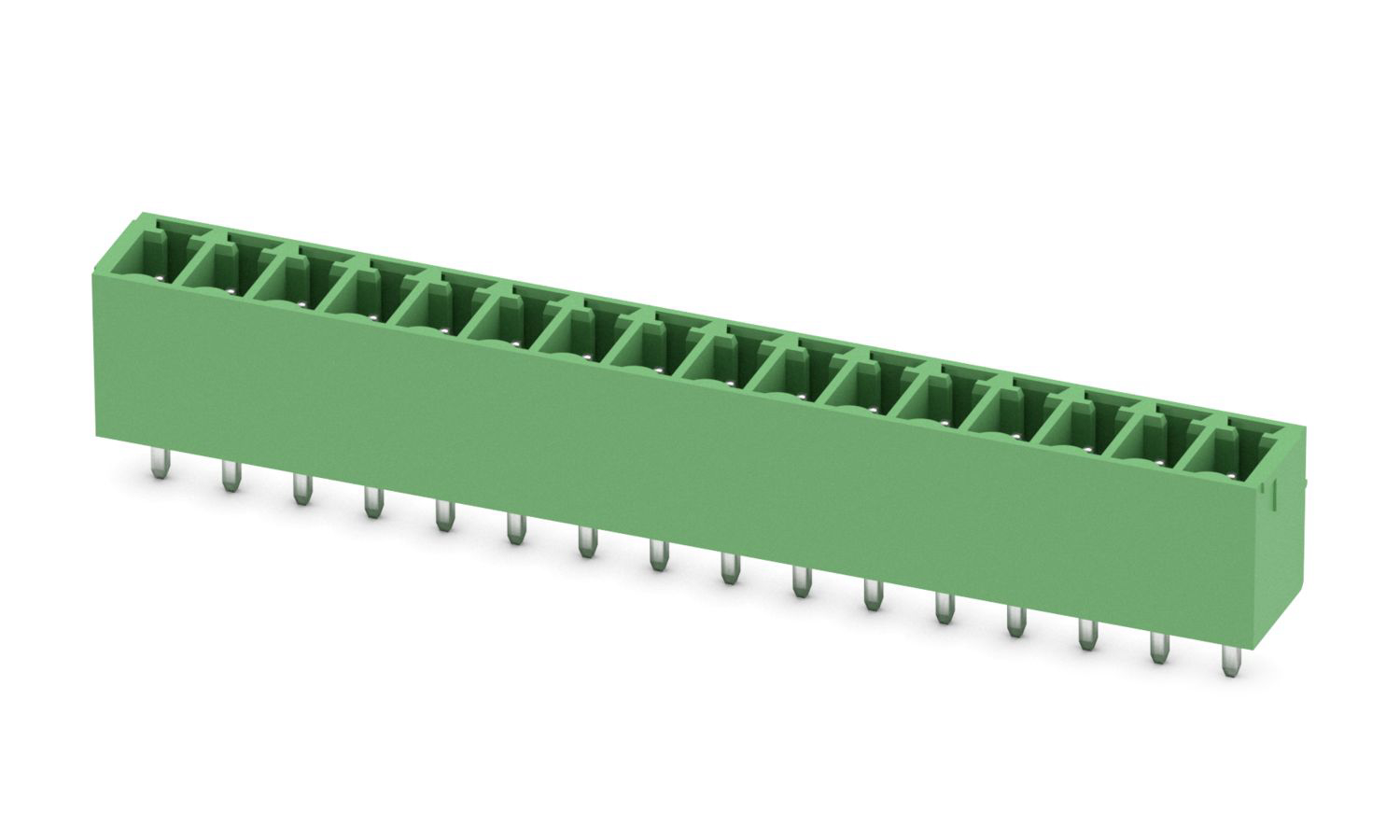 Phoenix Contact, 3.81mm Pitch, MCV 1.5/16-G-3.81, 16 Way, , Pluggable Terminal Block, Header, Through Hole, Solder