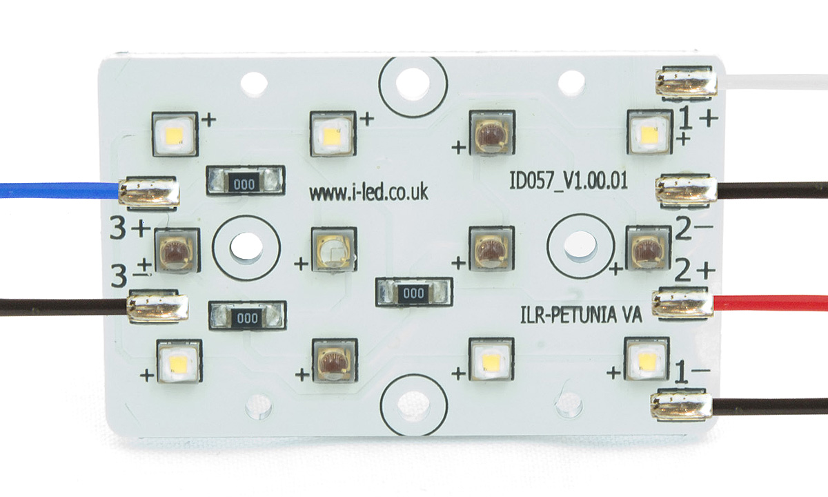Intelligent LED Solutions 16.2 → 21V Blue, Red, White LED Strip Light, 3000K Colour Temp