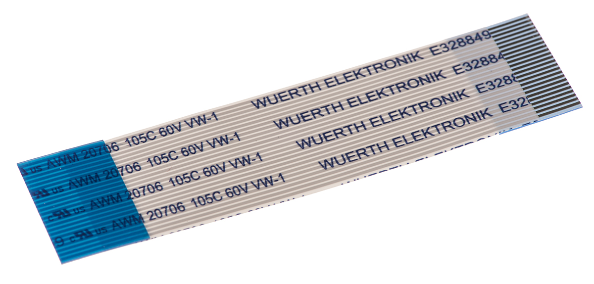 Wurth Elektronik 6877 Series FFC Ribbon Cable, 24-Way, 0.5mm Pitch, 50mm Length