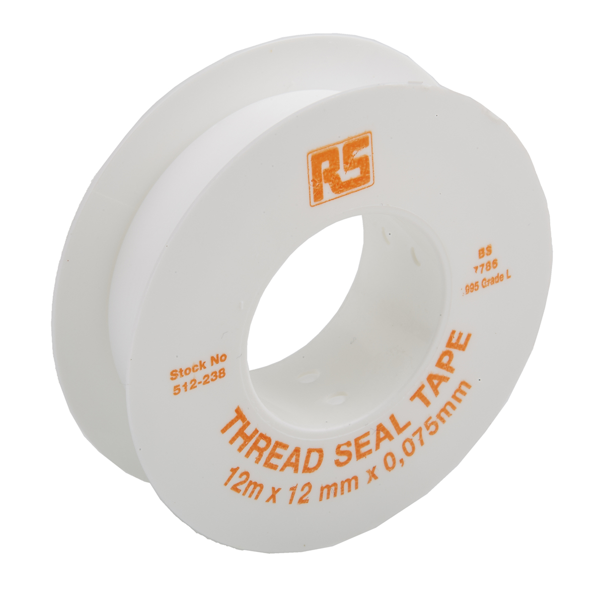 RS PRO White PTFE Tape, 12m x 12mm x