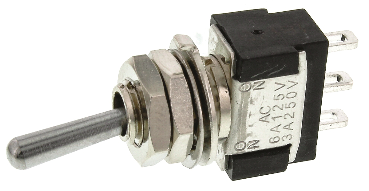 KNITTER-SWITCH Toggle Switch, Panel Mount, On-On, SPDT, Solder Terminal