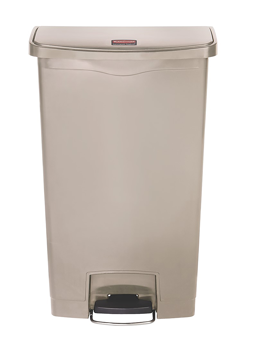 Rubbermaid Commercial Products Slim Jim 68L Beige Pedal Polyethylene Waste Bin