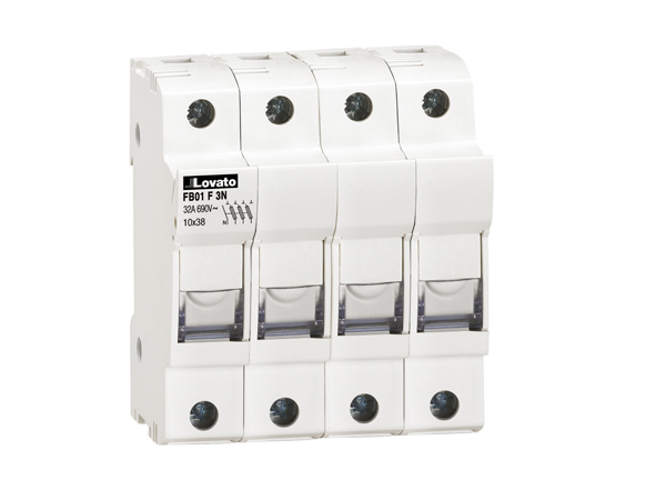 Lovato 32A Rail Mount Fuse Holder, 3P+N, 690V ac