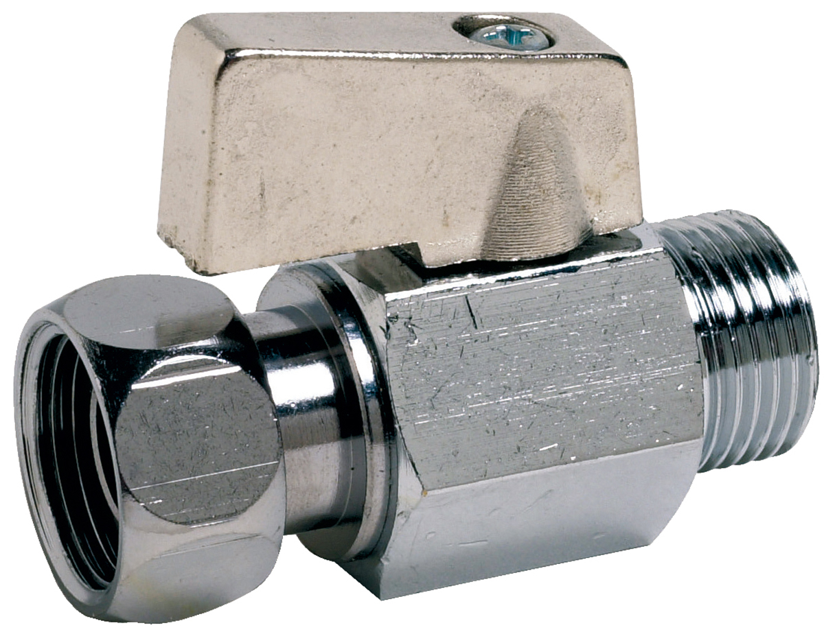 Sferaco Chrome Plated Brass 2 Way, Ball Valve, Threaded, BSPP 3/8in, 10bar Operating Pressure