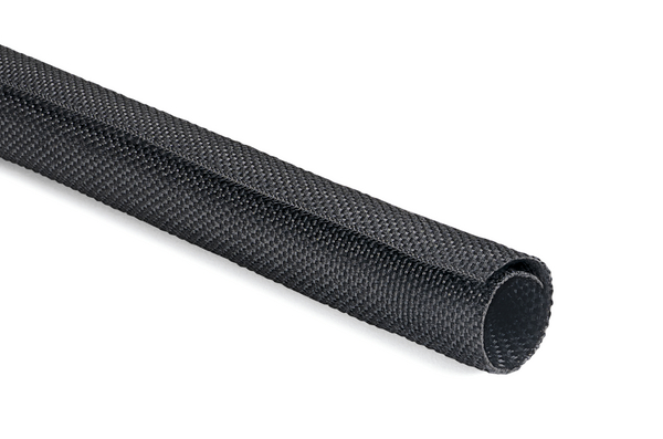 HellermannTyton Braided Polyester Black Cable Sleeve, 50mm Diameter, 15m Length, Twist-In 50 Series