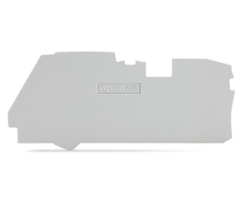 WAGO TOPJOB S, 2116 Series End and Intermediate Plate for Use with 2116 Series Terminal Blocks