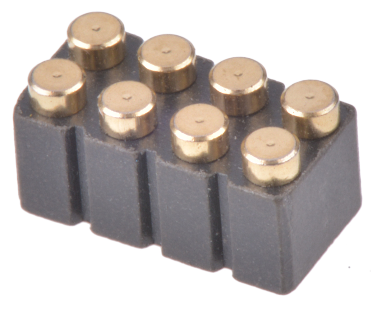 Preci-Dip 802 Series Straight Surface PCB Header, 8 Contact(s), 2.54 mm Pitch, 2 Row, Shrouded