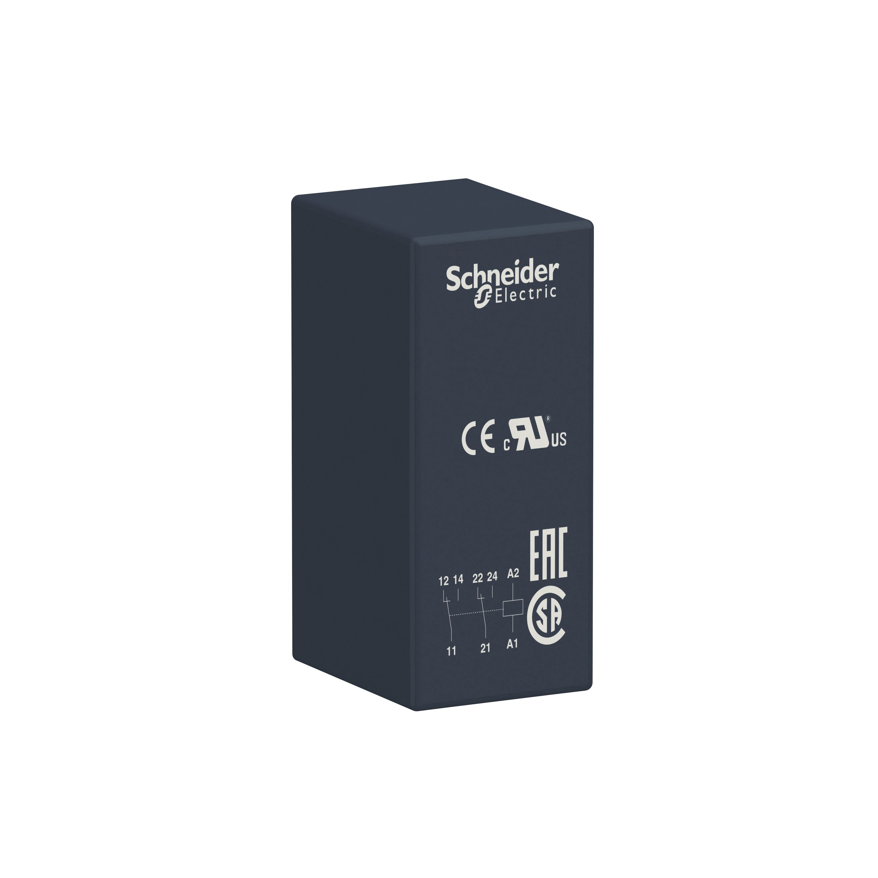 Schneider Electric PCB Mount Power Relay, 48V dc Coil, 8A Switching Current, DPDT