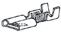 TE Connectivity FASTIN-FASTON .250 Uninsulated Female Spade Connector, Receptacle, 6.35mm Tab Size, 1mm² to 2.5mm²