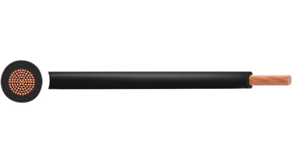 Tri Rated PVC 4.00mm HO7V2-K Black 100m