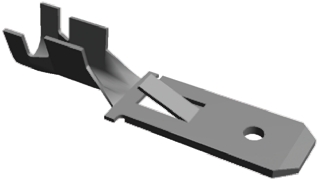 TE Connectivity FASTIN-FASTON .250 Uninsulated Male Spade Connector, Tab, 6.35 x 0.81mm Tab Size, 1mm² to 2.5mm²