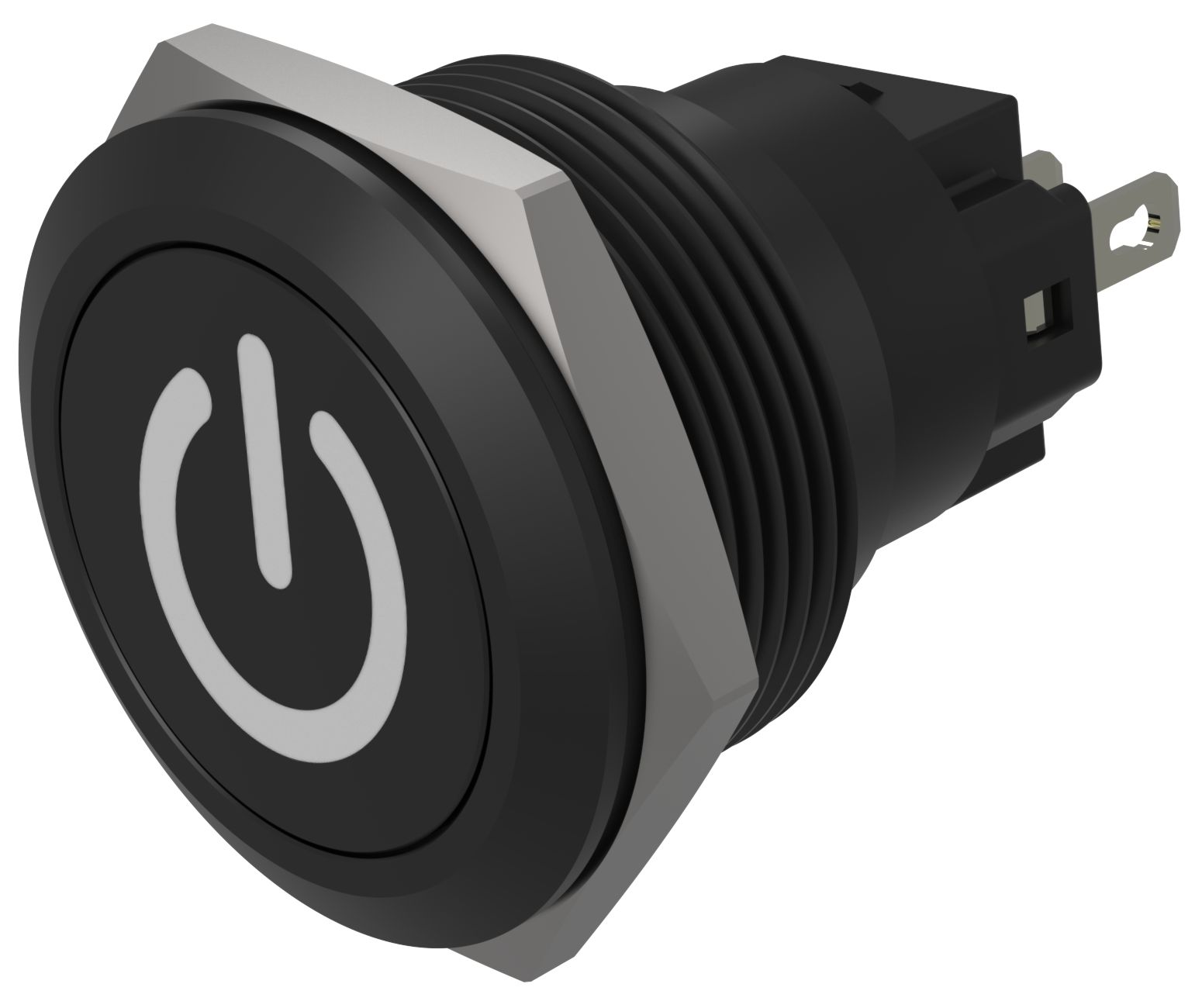EAO Series 82 Series Push Button Switch, Momentary, Flush Mount, 22mm Cutout, SPST, SPST, IP65, IP67