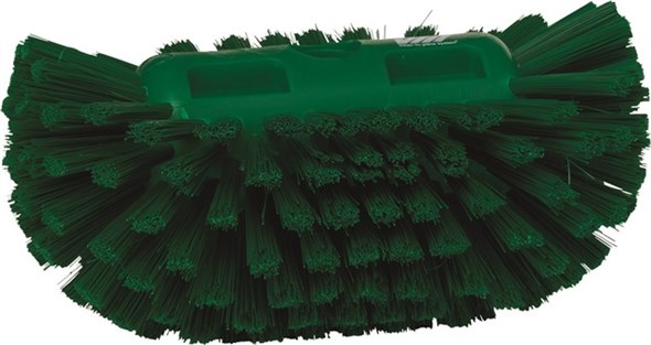Vikan Medium Bristle Green Scrub Brush, 40mm bristle length, Polyester, Polypropylene, Stainless Steel bristle material