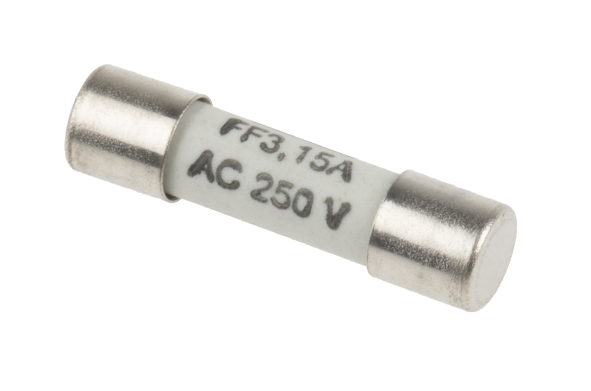 RS PRO 3.15A FF Ceramic Cartridge Fuse, 5 x 20mm