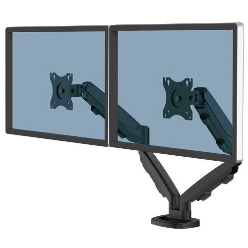 Fellowes Desk Mounting Monitor Arm for 2 x Screen, 40in Screen Size