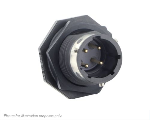 Souriau Sunbank by Eaton Circular Connector, 4 Contacts, Panel, Standard Connector, Plug, Male, IP68, IP69K, UTGX Series