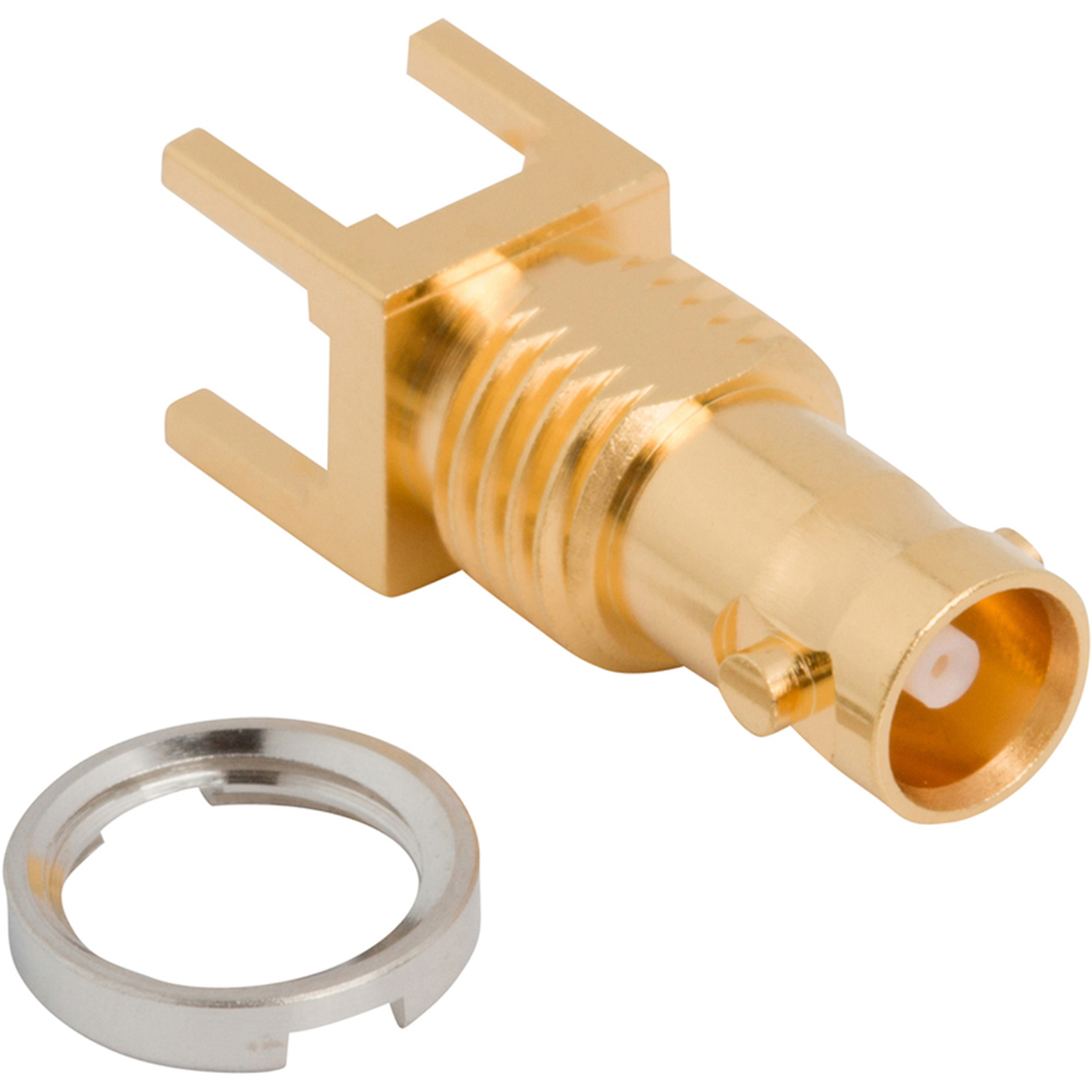 Amphenol RF HD-BNC Series, Jack Bulkhead HD-BNC Connector, Solder Termination, Straight Body