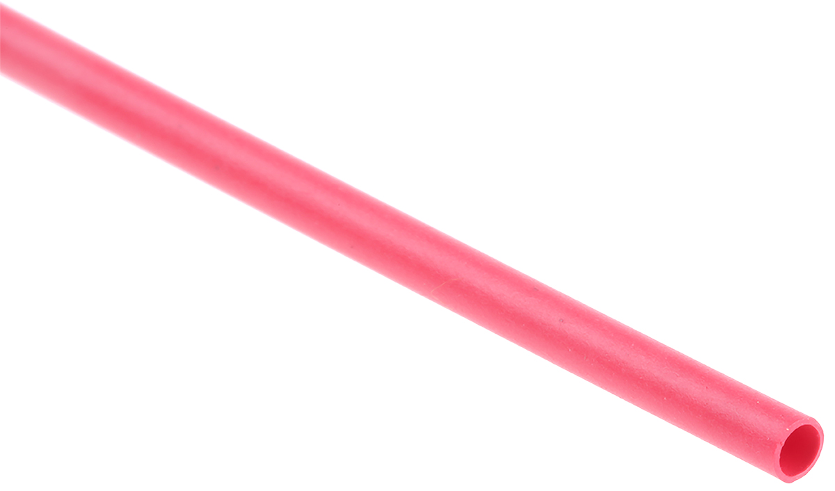 TE Connectivity Heat Shrink Tubing, Red 1.6mm Sleeve Dia. x 1.2m Length 2:1 Ratio, RNF-100 Series