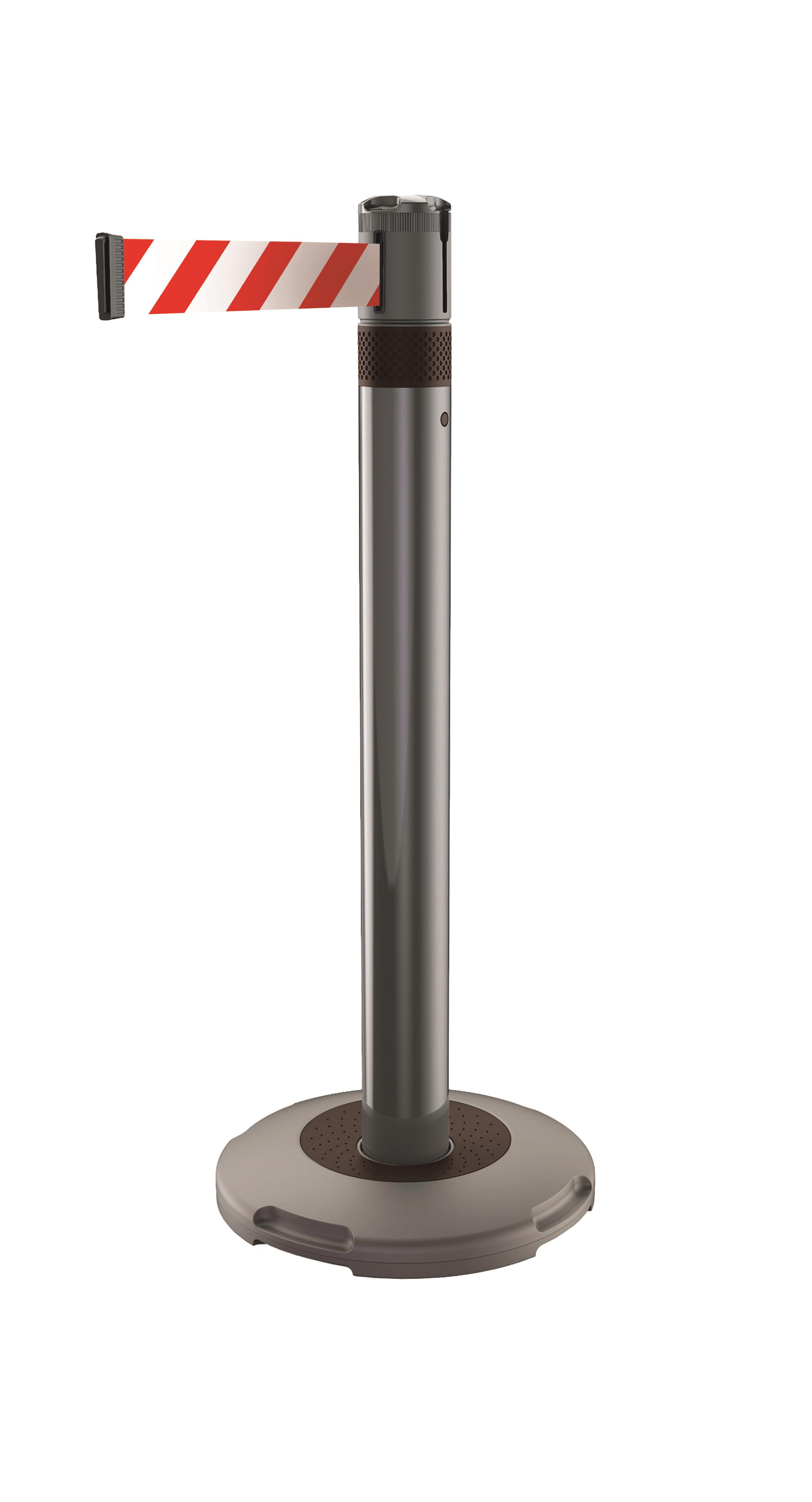 Skipper Black, Red, White Retractable Barrier, 3m, Red, White Tape