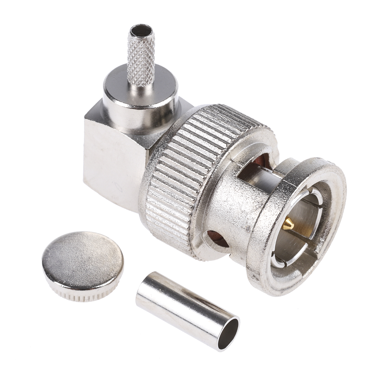 Telegartner, Plug Cable Mount BNC Connector, 75Ω, Crimp Termination, Right Angle Body