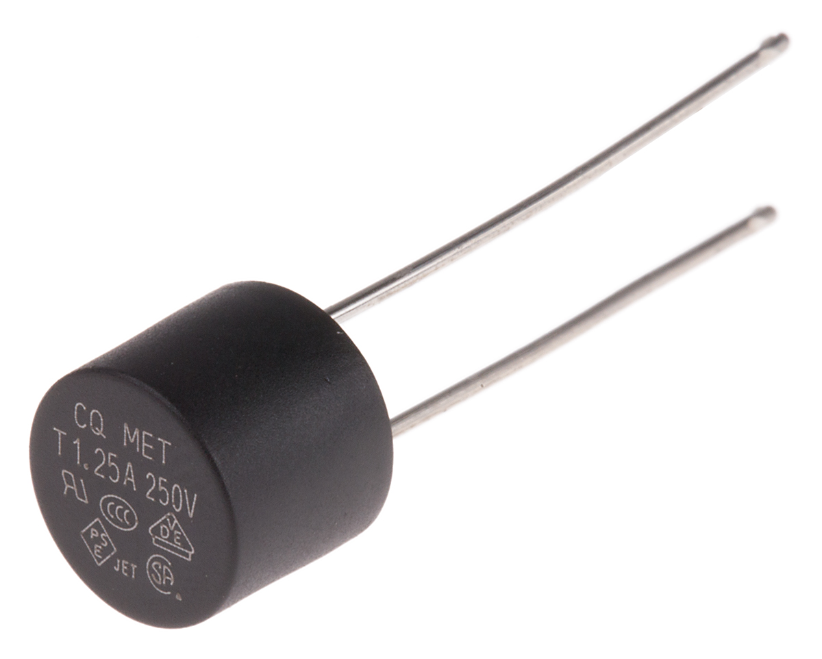 RS PRO PC Board Non Resettable Fuse, Radial 1.25A, 250V