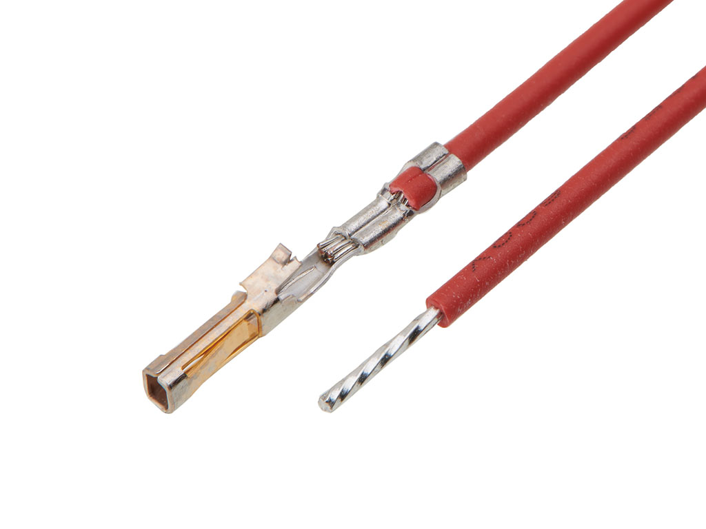 Molex Female SL to Pigtail Pre-Crimped Lead, 75mm, 28AWG, Red