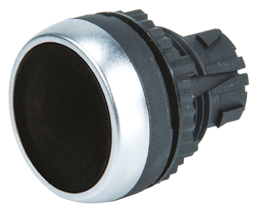 BACO Series Black Spring Return Push Button Head, 22mm Cutout, IP66