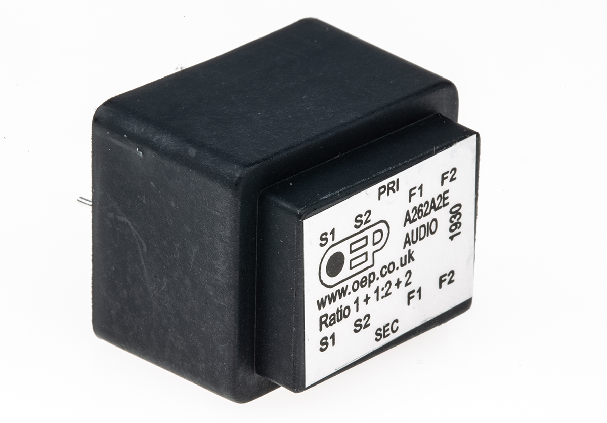 Through Hole Audio Transformer 600Ω 100mW Hz @ 300, 1mW Hz @ 30