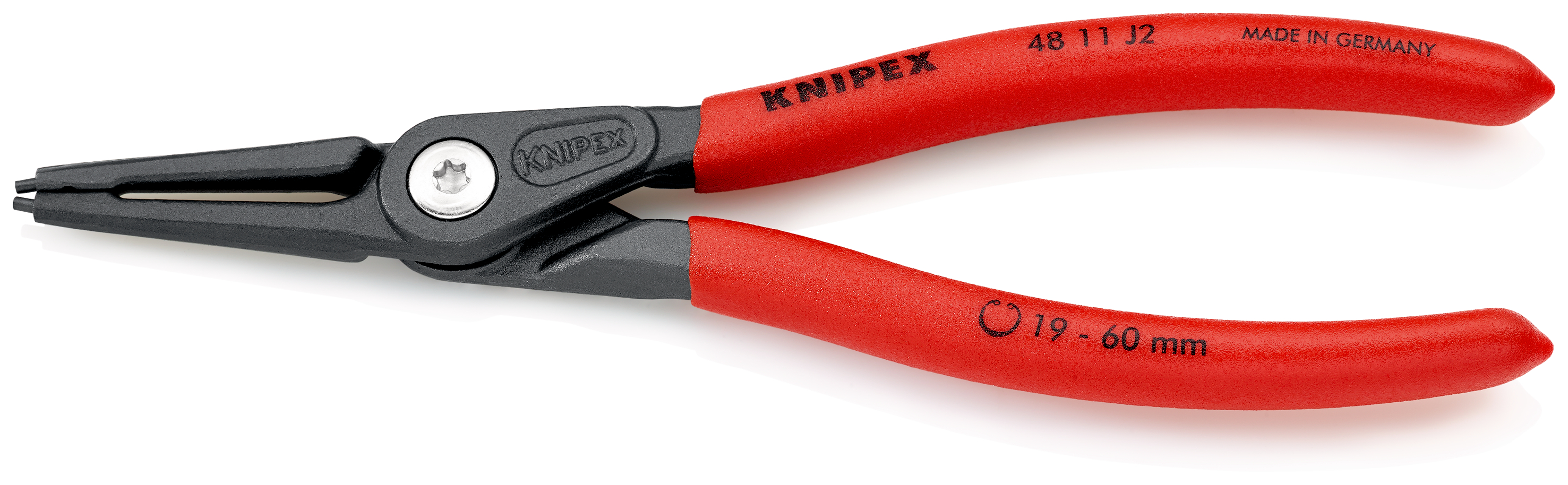 Knipex Circlip Pliers, 180 mm Overall, Straight Tip