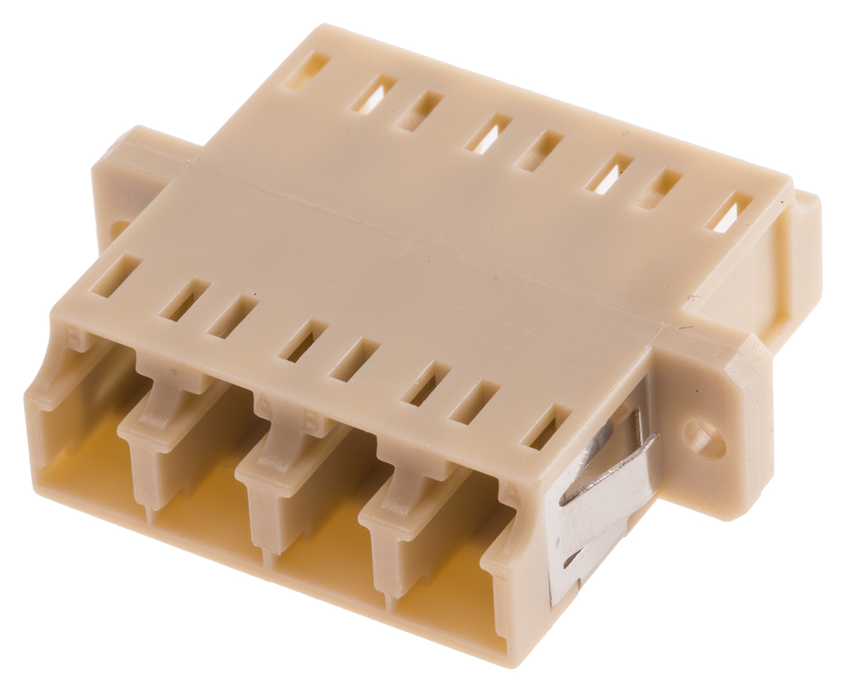 RS PRO LC to LC Multimode Duplex Fibre Optic Adapter, 0.1dB Insertion Loss