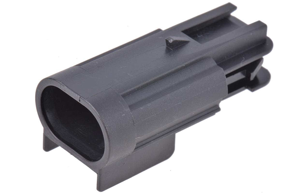 Delphi, GT 150 Automotive Connector Plug Black Cable Mount 2 Way, Crimp Termination 13510099